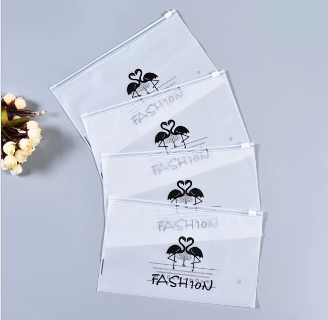 TÚI ZIP ĐỰNG QUẦN ÁO, ĐỰNG ĐỒ SƠ SINH, HÌNH HỒNG HẠC ĐEN