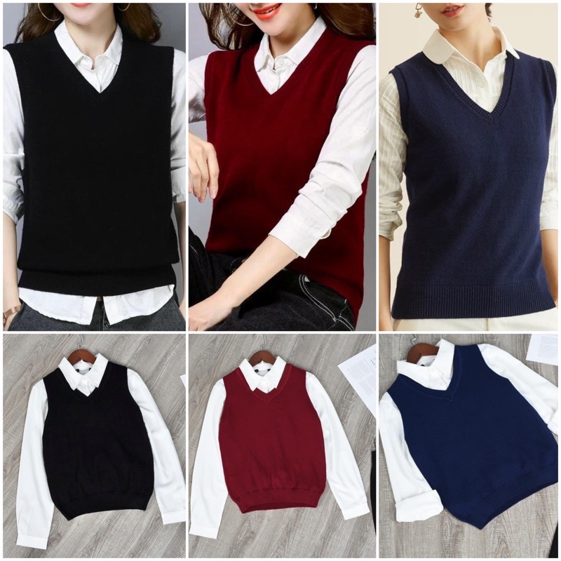 Áo len gile vnxk nữ 3 màu cao cấp