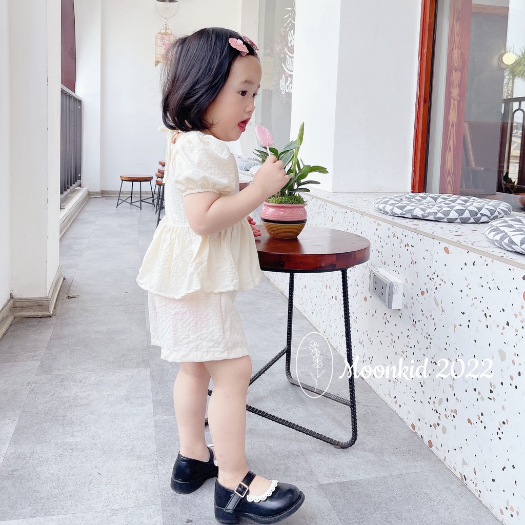 Bộ quần áo đũi xốp bé gái tay bồng 8-20kg