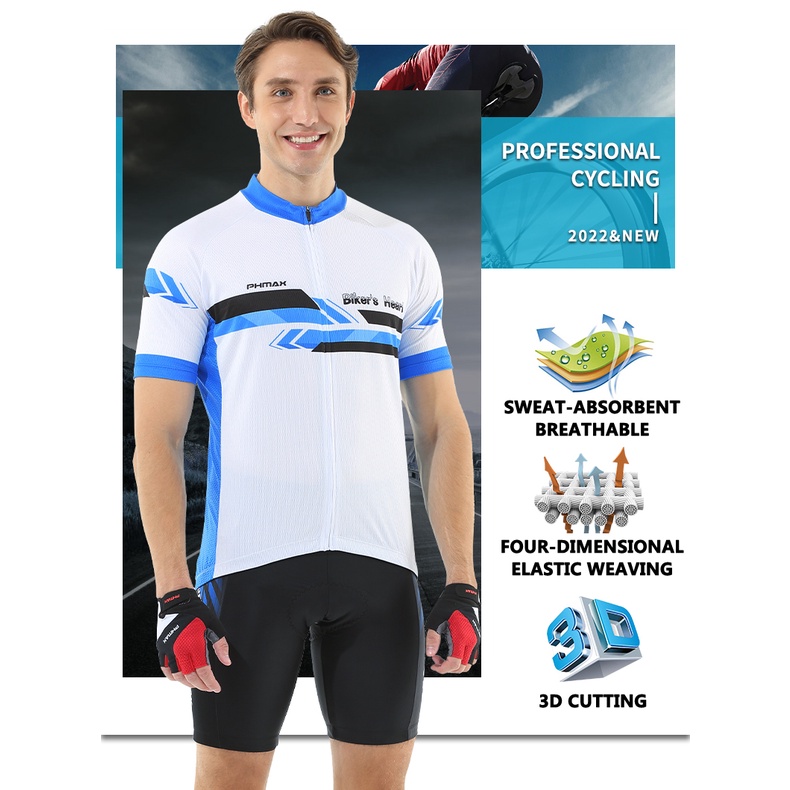 Áo đua xe đạp PHMAX thoáng khí nhanh khô cho nam