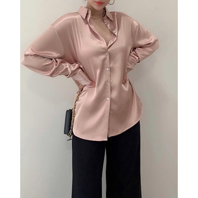 [Freeship] - Sơ mi lụa , hàng TK xịn