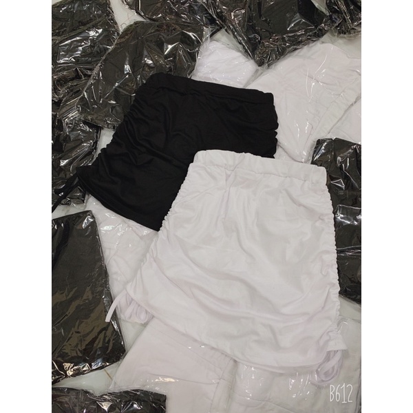 Chân Váy Rút Sườn Chất Coton Co Dãn ❤️FREESHIP❤️- Chân Váy Rút Có Quần Trong