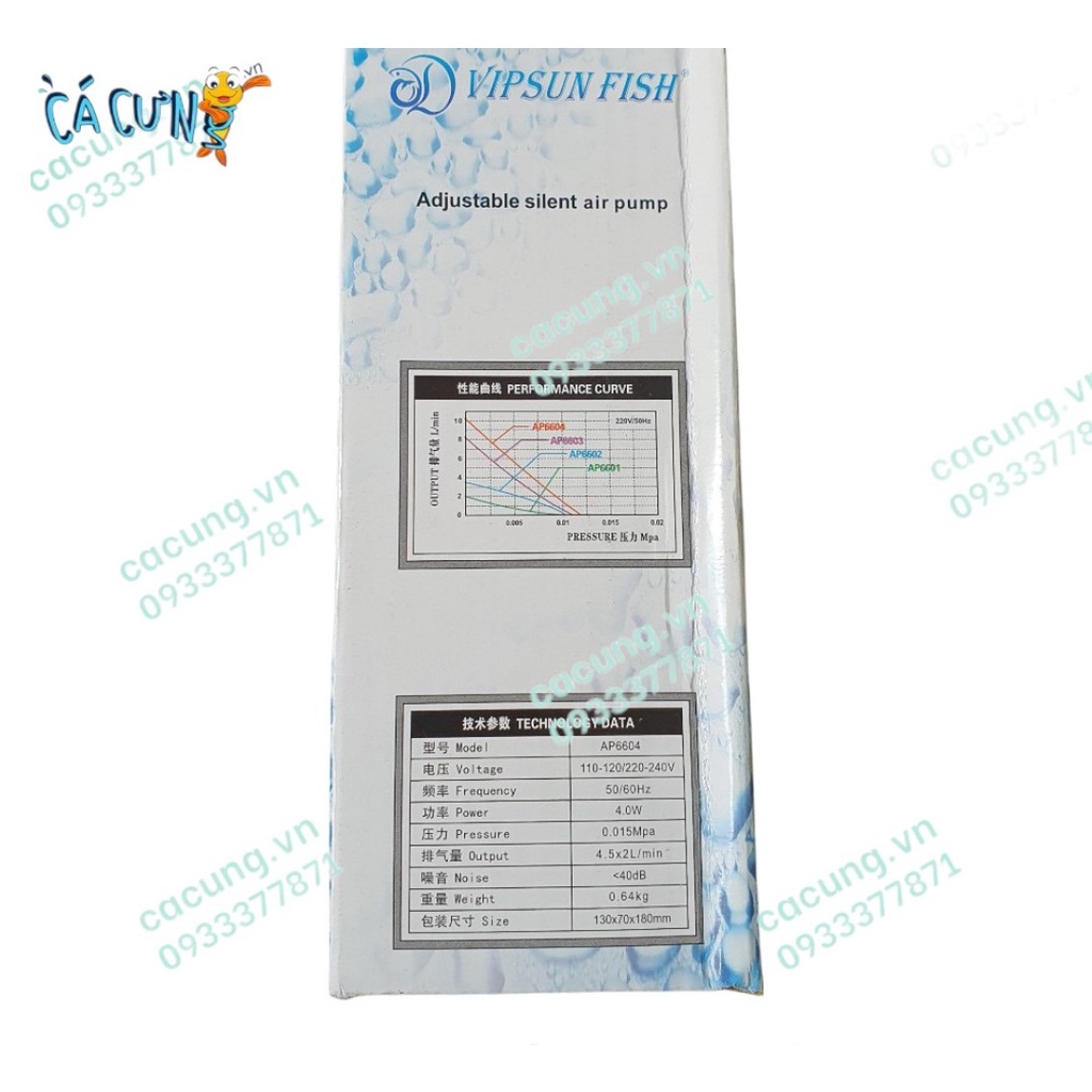 Máy Bơm Sủi Oxy Vipsun AP6603