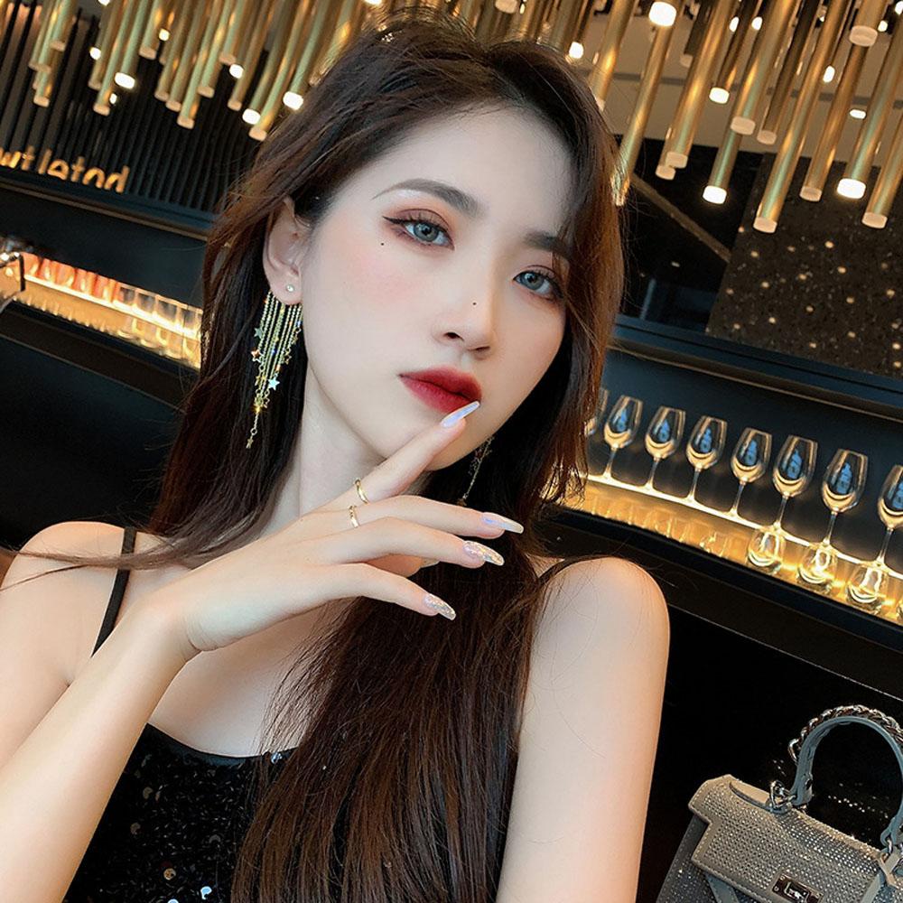 QQMALL Hoa Tai Dáng Dài Thiết Kế Hợp Thời Trang Cho Nữ
