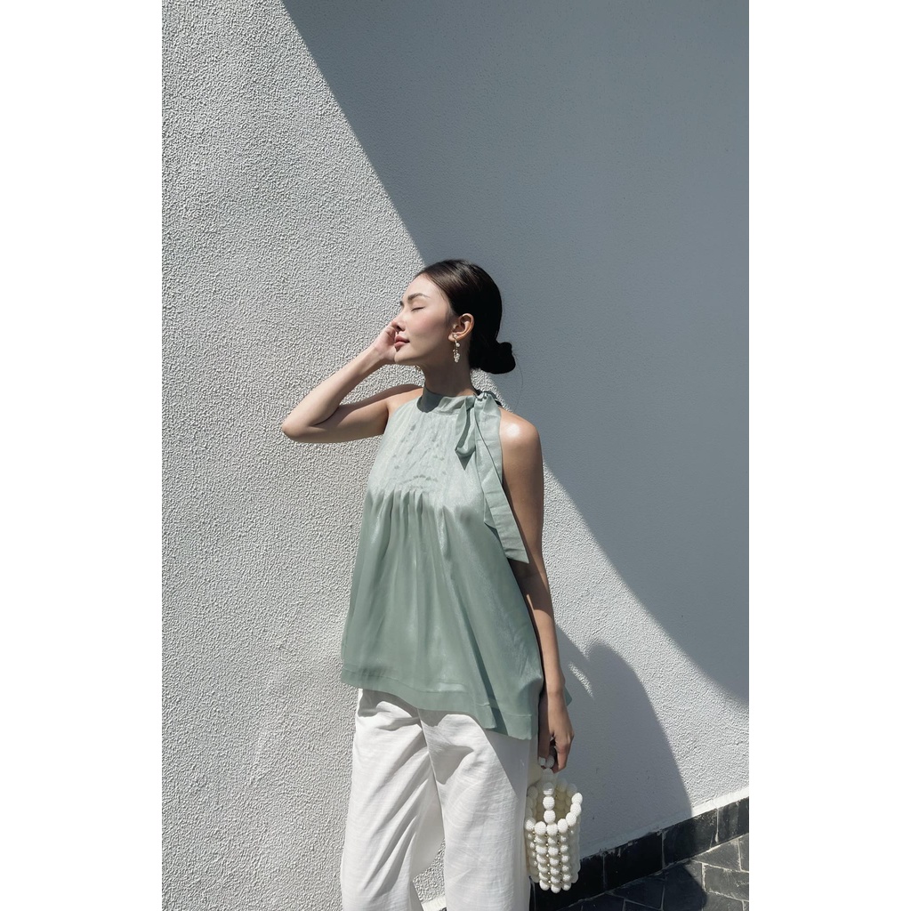 Áo yếm cổ nơ thân ly TIINSTORE AHN326