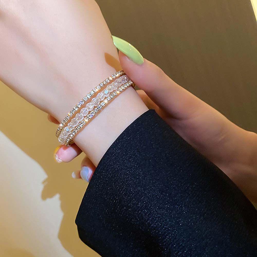 Vòng Tay Chuỗi Hạt Phong Cách Hàn Quốc Sang Trọng Cho Nữ