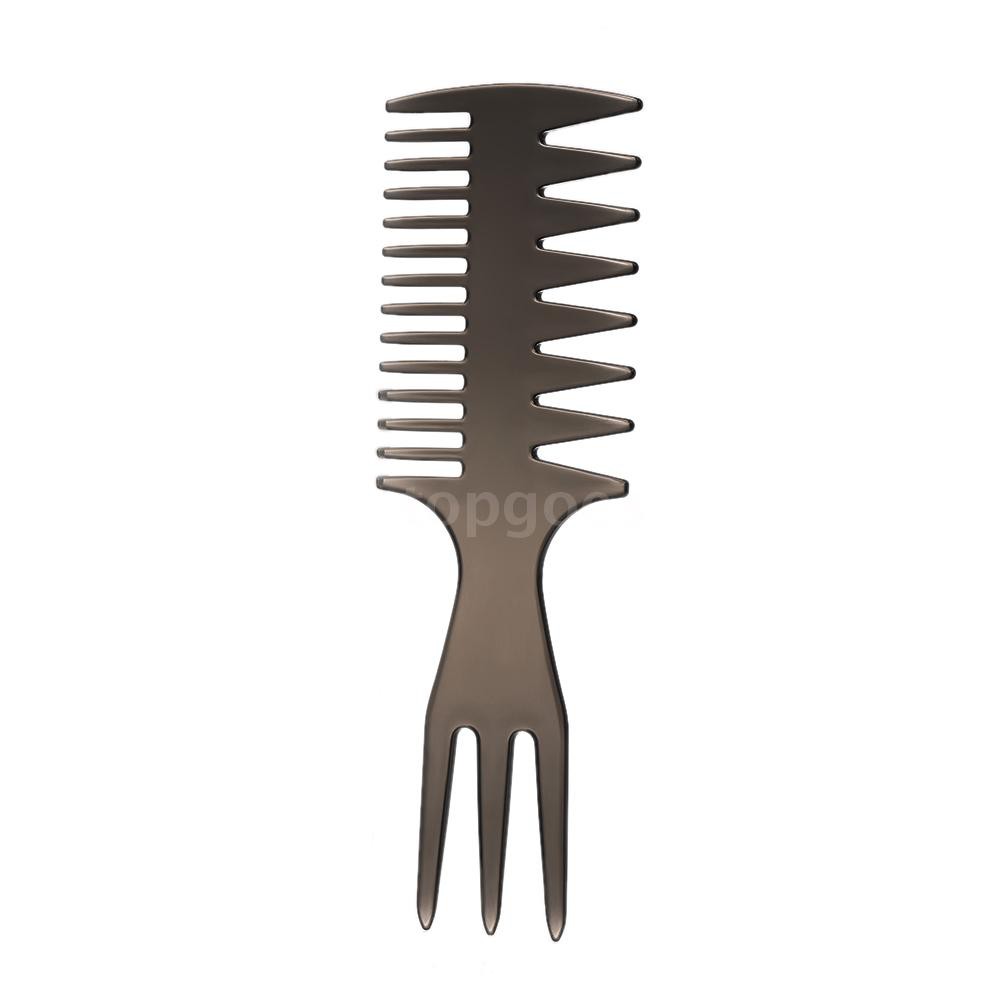T&G Three-sided Hair Comb Insert Afro Hair Pick Comb Male Wide Tooth Classic Oil Slick Styling Hair Brush