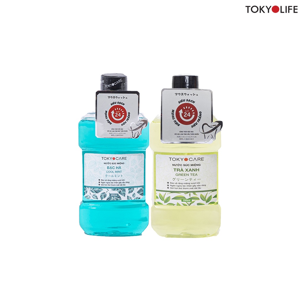 Nước súc miệng TOKYOLIFE TokyoCare Trà Xanh 250ml và 500ml