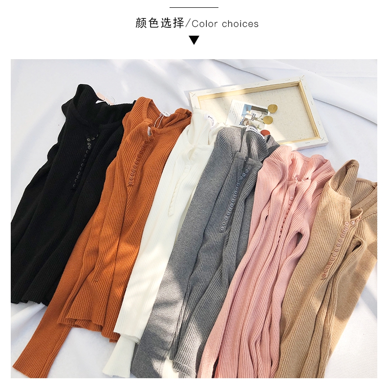 Áo Len Tay Dài Cổ Chữ V Phong Cách Hàn Quốc Thời Trang Cho Nữ | BigBuy360 - bigbuy360.vn