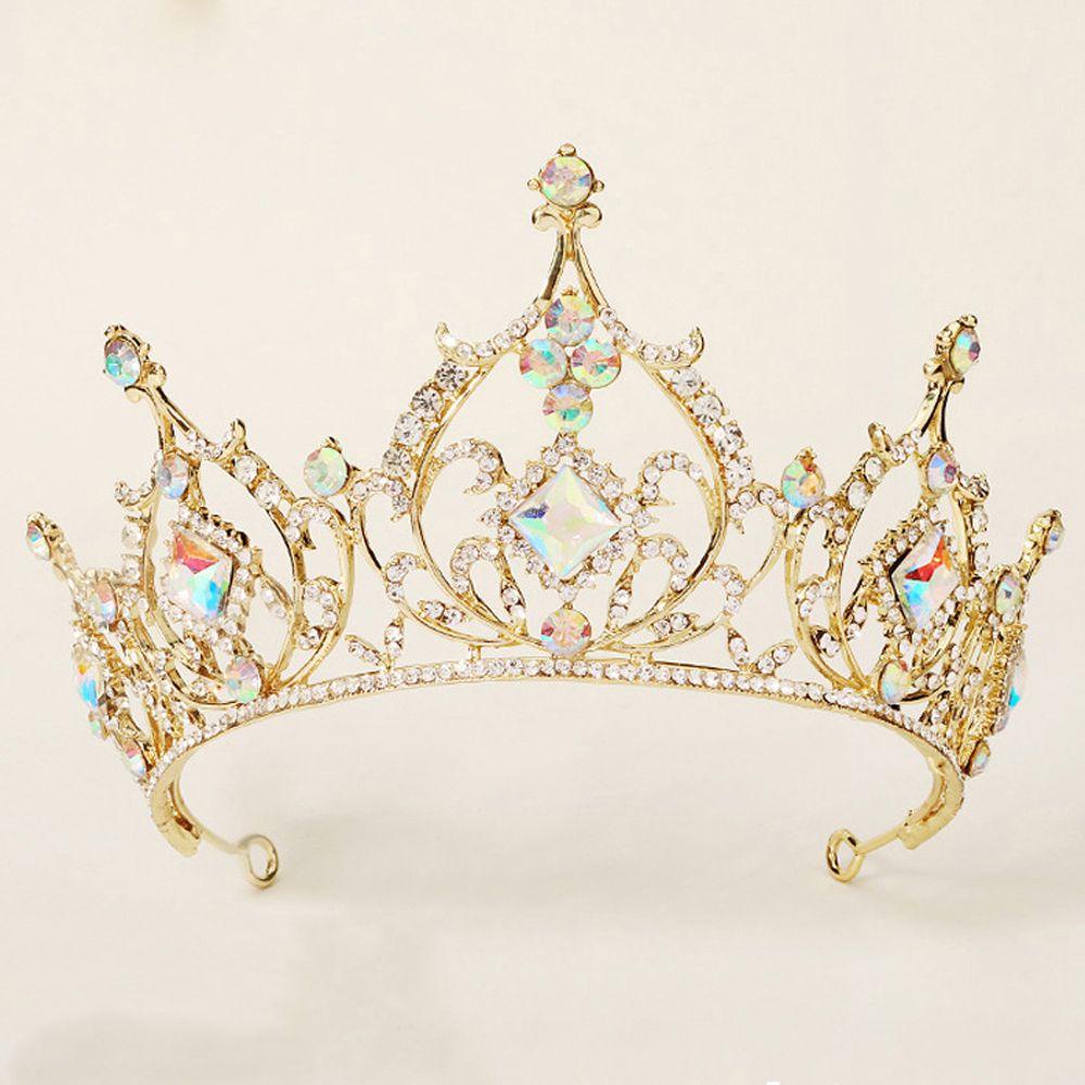 Vương Miện Công Chúa Nhiều Màu Sắc Phong Cách Vintage|Vương Miện Đội Đầu Kiểu Dáng Dễ Thương Xinh Xắn