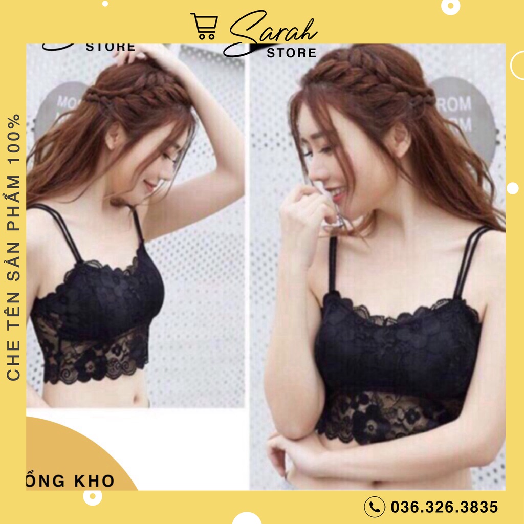 Áo Bra Ren Hoa 2 Dây Đẹp Gợi Cảm, Áo Bra Hoa
