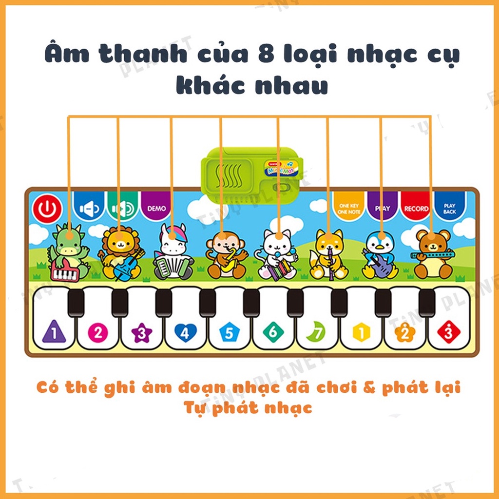 Thảm đồ chơi hình đàn piano, ocgan phát phát nhạc cho bé thỏa sức nô đùa