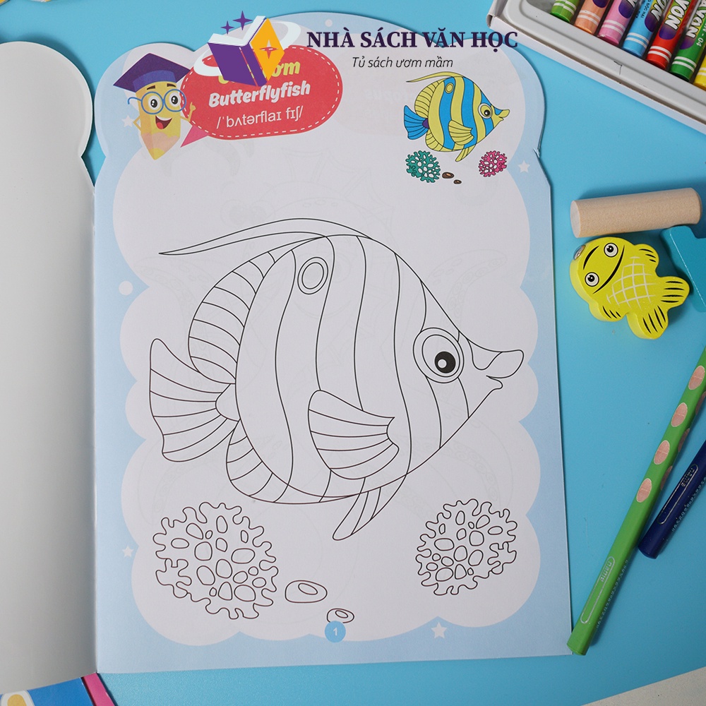 Sách Bé Tô Màu 8 Chủ Đề Bộ 8 Quyển Tô Màu Gấu