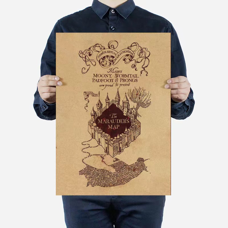 Poster Phim Harry Potter 51x36cm Phong Cách retro