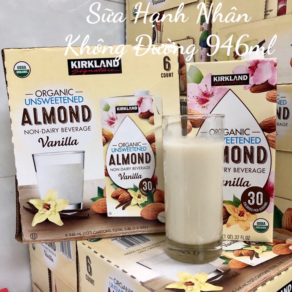 { SALE221 } ❤️ [Hàng Mỹ, Date 6/2021] Sữa Hạnh Nhân Organic Almond KHÔNG ĐƯỜNG Mỹ, Hộp Giấy 1 Lít ( Hàng NEW )