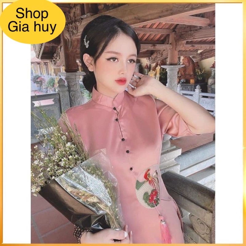 Đồ Lam Đi Chua Cao Cấp Đính Dây Ngoc May Mắn