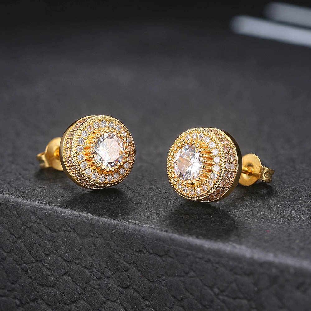 Bông Tai Đính Đá Zircon Thời Trang Unisex OHE001
