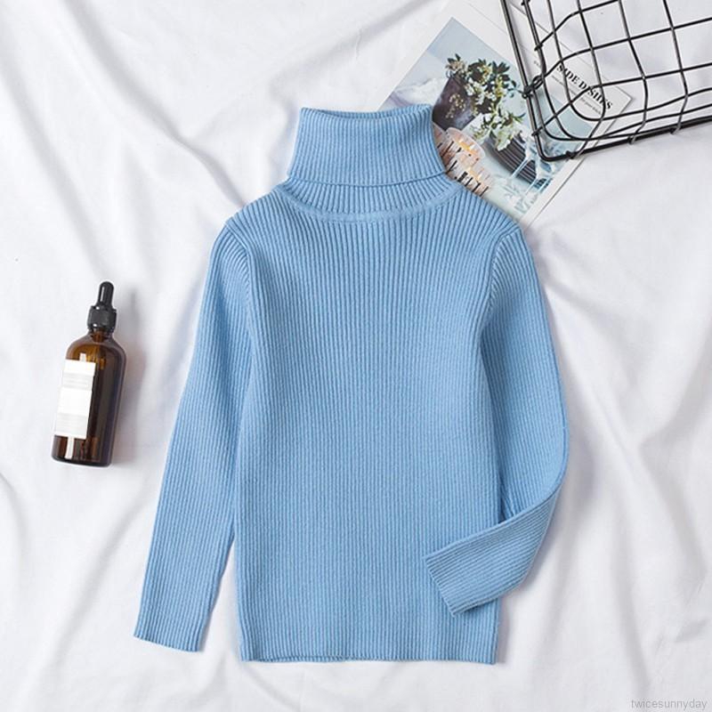 Áo len dài tay cổ lọ dễ thương thời trang dành cho bé