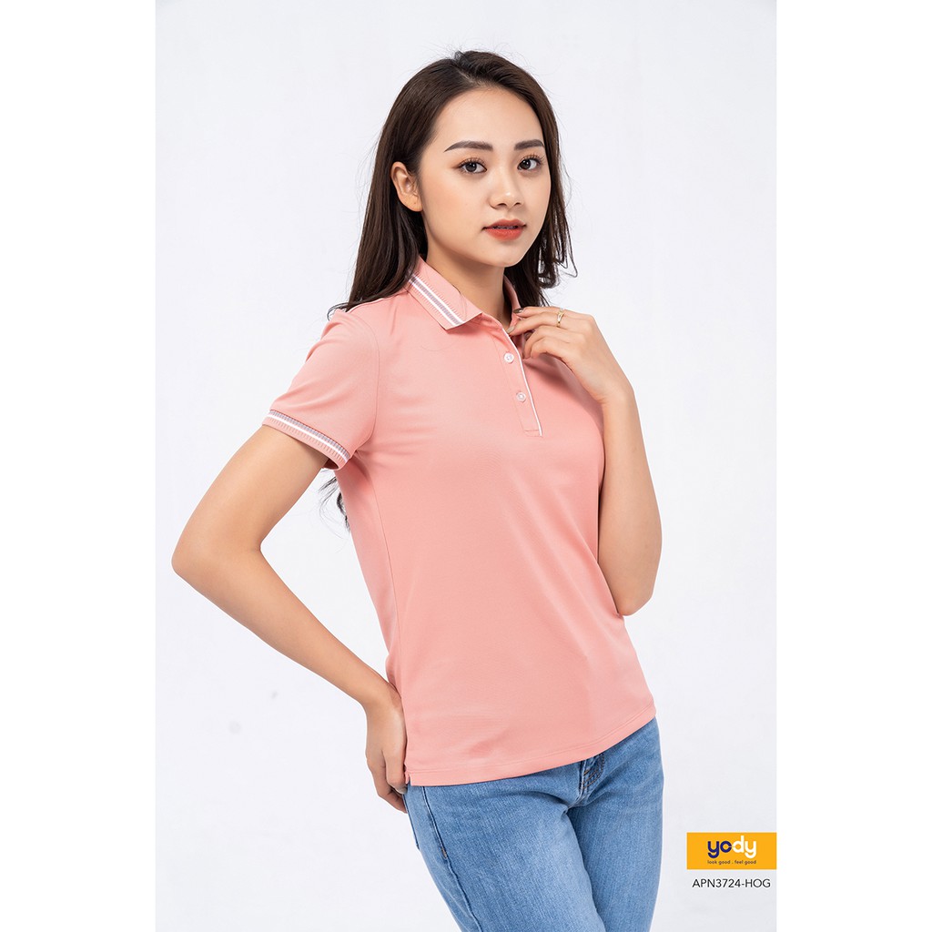 Áo Thun polo nữ YODY chất coolmax mát lạnh, nhanh khô, co giãn thoải mái APN3724 | BigBuy360 - bigbuy360.vn