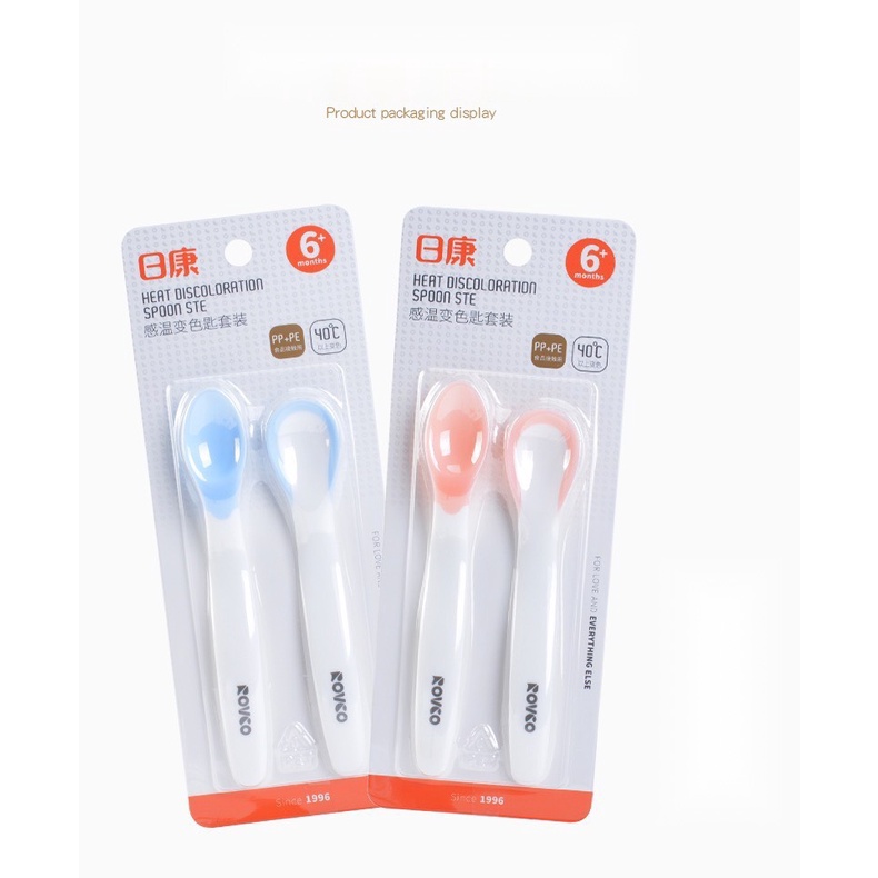 [Mẹ&amp;bé] SET 2 THÌA ĂN DẶM ĐỔI MÀU CHO BÉ