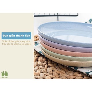Dĩa tròn nhựa lúa mạch kích thước 15cm