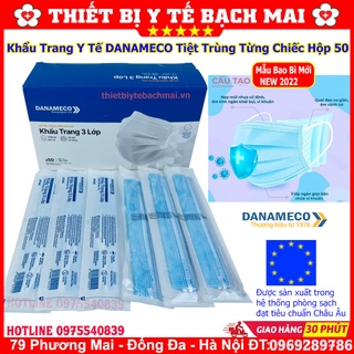 Khẩu trang y tế danameco tiệt trùng từng chiếc hộp 50 cái - ảnh sản phẩm 3