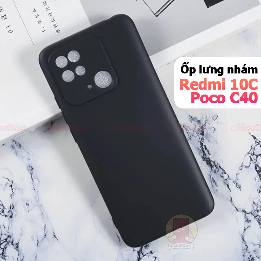 Ốp Lưng Xiaomi Redmi 10C / Poco C40 Dẻo Đen Chống Sốc Camera TPU Silicon Bảo Vệ Máy Cao Cấp Handtown