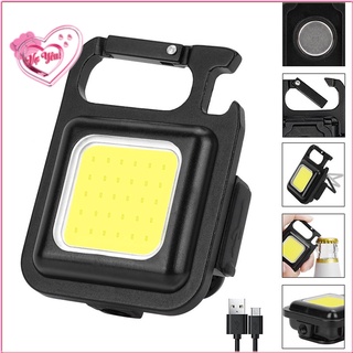 Đèn pin siêu sáng mini 3 chế độ sáng, kiêm móc khoá, dụng cụ khui nắp chai