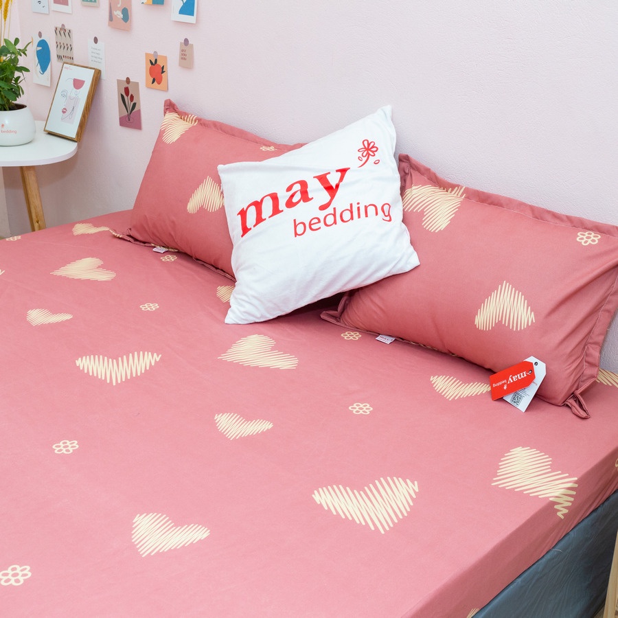 Ga giường bọc đệm May Bedding kèm 2 vỏ gối poly cotton kích thước m6 hoặc m8 nhiều mẫu | BigBuy360 - bigbuy360.vn