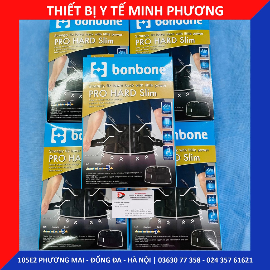 Đai cố định lưng BONBONE cao cấp hỗ trợ cột sống, thoát vị địa đệm size S M L XL