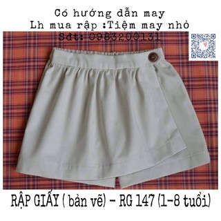 RG147_Rập giấy may quần váy bé gái