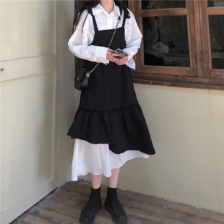 ORDER_V22 Váy Yếm Sơ Mi Ulzzang