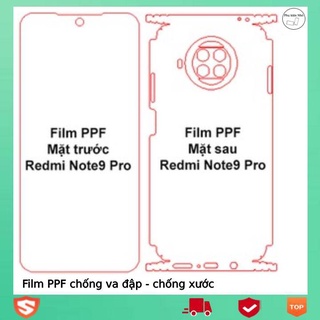 Dán Film PPF 4 Lớp Redmi Note 9 pro 5G chống va đập chống xước