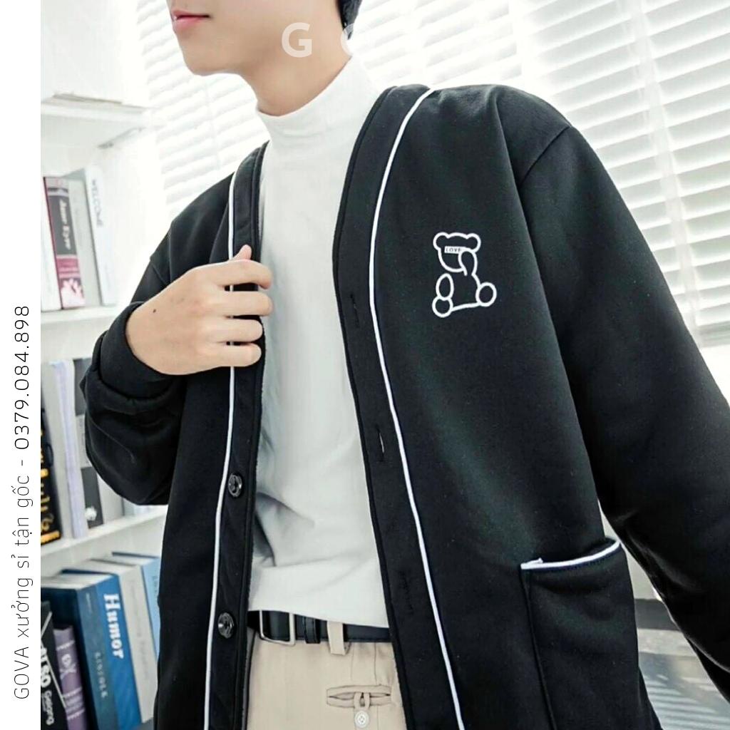 Áo Khoác Nỉ GẤU LOVE Nam Nữ Form Rộng BomberUnisex Chất Vải Nỉ Hình In Đẹp GOVA