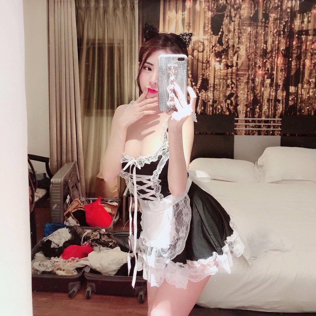 COSPLAY SEXY DESIGN HÀNG HẦU/CÔ HẦU GÁI COSTUME GỢI CẢM FULL PHỤ KIỆN (VÁY NGỦ) | BigBuy360 - bigbuy360.vn