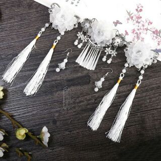 (Có Sẵn Bộ Xanh Dương) Bộ Trâm Cài Cổ Trang