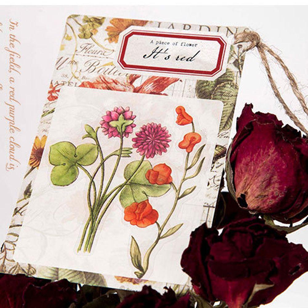 Nhãn Dán Hình Hoa Trang Trí Album Thủ Công DIY