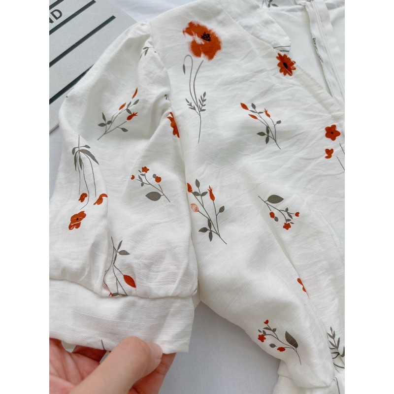 Đầm midi hoa đỏ (Hamy) | BigBuy360 - bigbuy360.vn