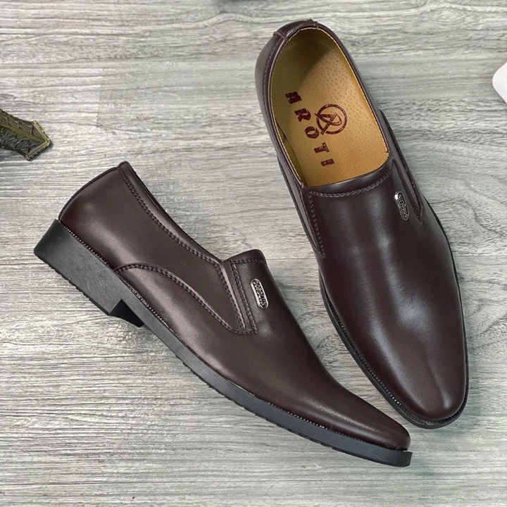 KHO NGUỒN SỈ GIÀY TÂY NAM công sở trơn đen giá rẻ - M519 Sp8