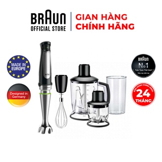 Máy xay cầm tay  Braun Sản xuất 100% tại Châu Âu Số 1 thế giới, Công suất 1000w, chống văng độc quyền, bảo hành 24 thang