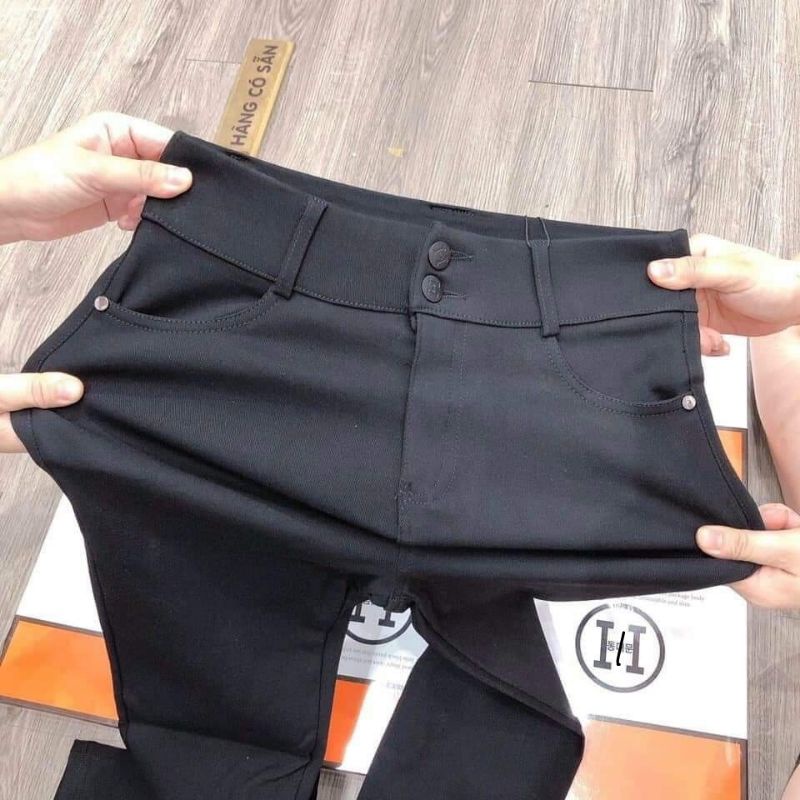 Quần legging siêu HOT_ cạp cao gen bụng chất cotton 2 khuy khoá trước [ANVU STORE]