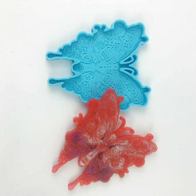 Khuôn Silicone Làm Đế Lót Cốc Hình Bươm Bướm Độc Đáo DIY