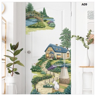 Decal dán tường Làng quê A09 - Decal dán tường Hàn Quốc