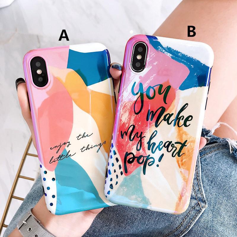 Color english iphone case 6 6s 7 plus 8 x xr xs max casing soft silicone cover