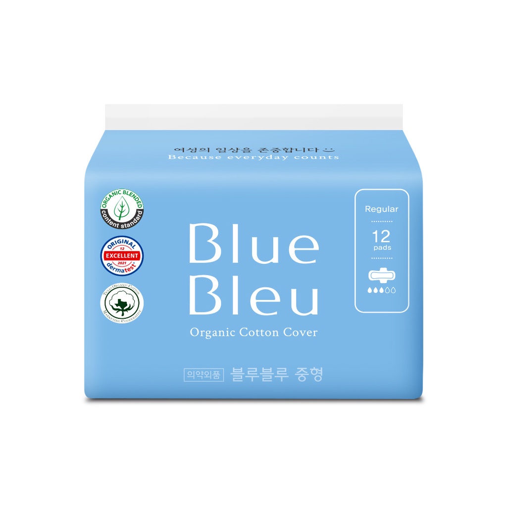BĂNG VỆ SINH HỮU CƠ BLUE BLEU TINH DẦU CÂY BÁCH (Ban ngày 25cm)