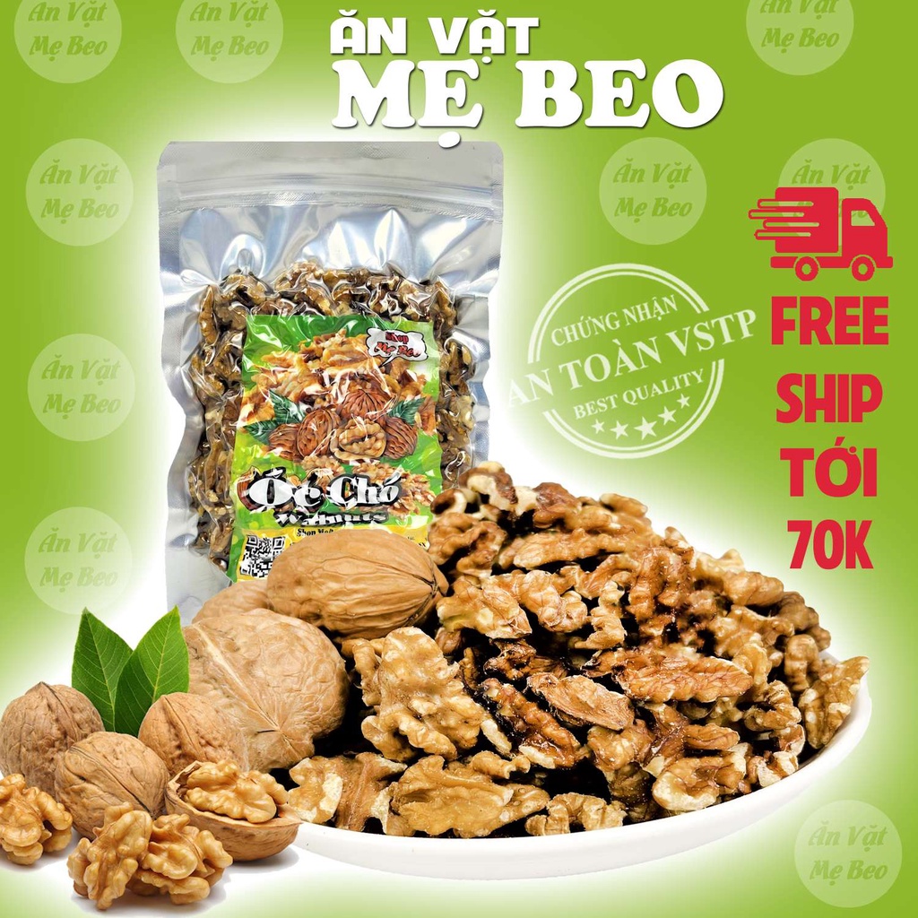 Nhân hạt óc chó Mỹ hữu cơ Sạch Vỏ 500gr