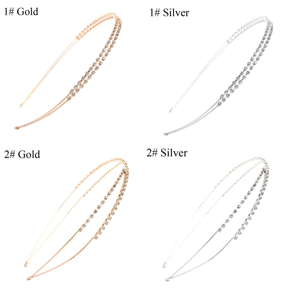 1PC Fashion Crystal Rhinestone Pearl Hairband
