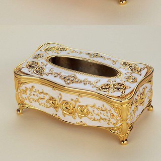 hộp đựng giấy ăn mạ vàng, bạc (kèm ảnh thật)