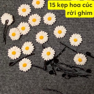 Combo 15 kẹp tóc hoa cúc rời