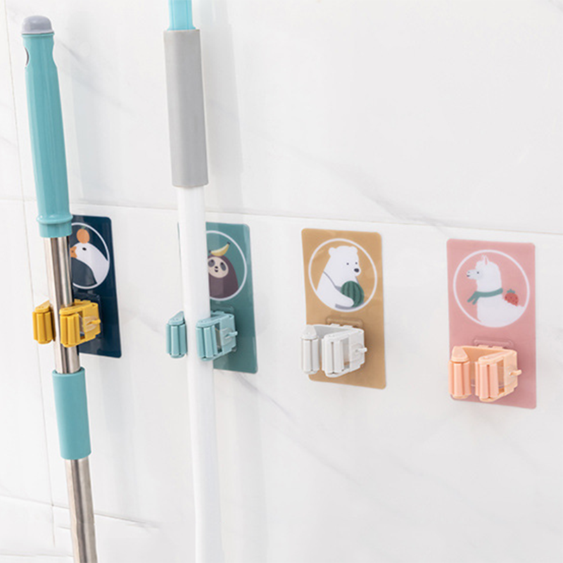 Móc Treo Cây Lau Nhà Màu Sắc Tương Phản Họa Tiết Hoạt Hình